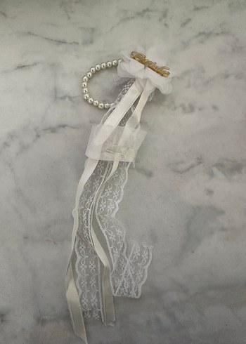 Taşlı Beyaz Bride Taç - Görsel 12