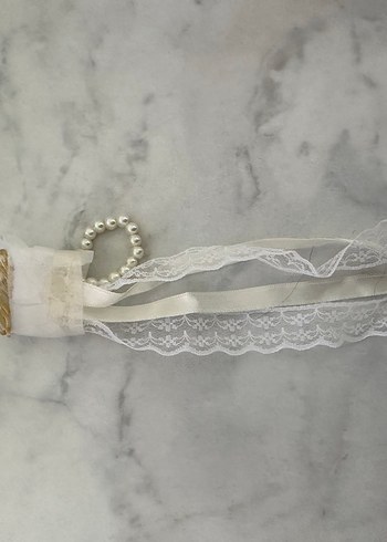 Taşlı Beyaz Bride Taç - Görsel 10