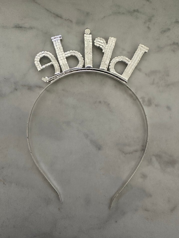 Taşlı Beyaz Bride Taç - Görsel 2