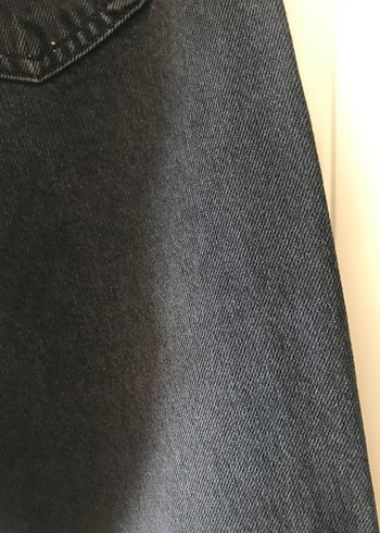 40 Beden Düğmeli Siyah Kadın Kot Pantolon