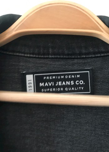 s Beden Gri Düğmeli Kadın Denim Ceket