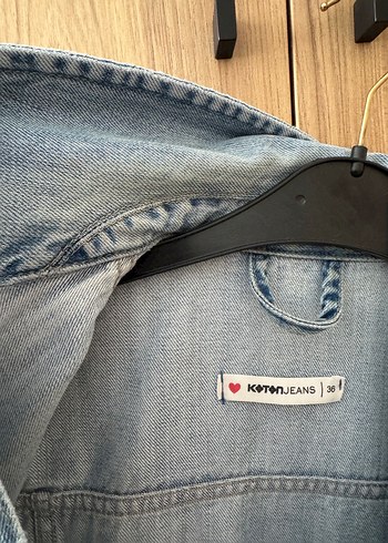 s Beden mavi Renk Nakışlı Düğmeli Mavi Denim Yelek