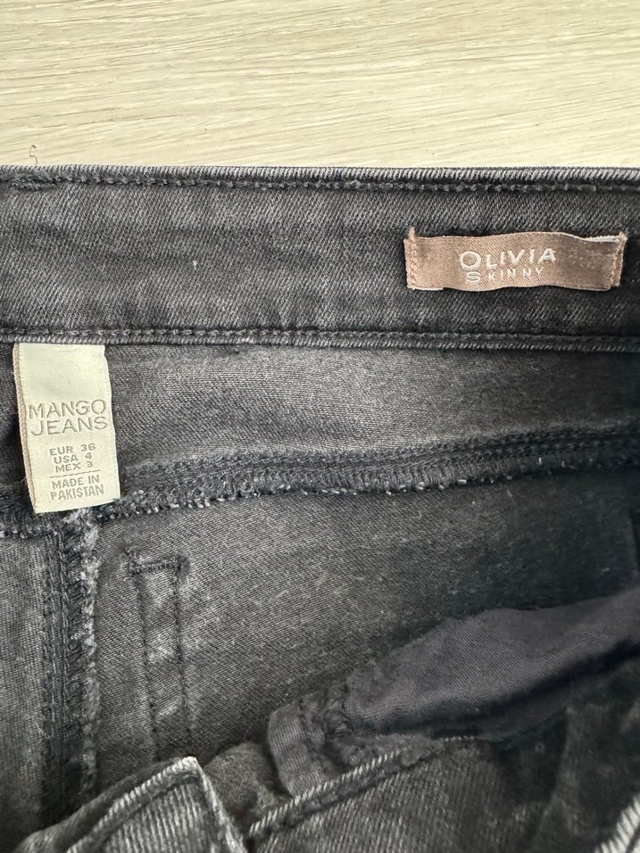 Gri Normal Kesim Kadın Denim Pantolon - Görsel 3