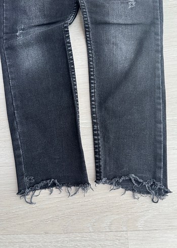 29 Beden gri Renk Gri Kadın Dar Kesim Denim Jean