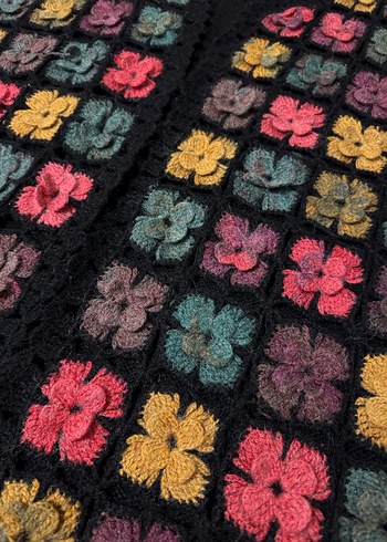 Renkli Örgü Uzun Yelek - Görsel 2