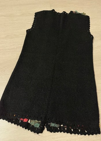 Renkli Örgü Uzun Yelek - Görsel 5