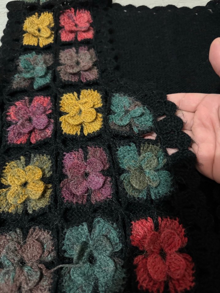 Renkli Örgü Uzun Yelek - Görsel 4