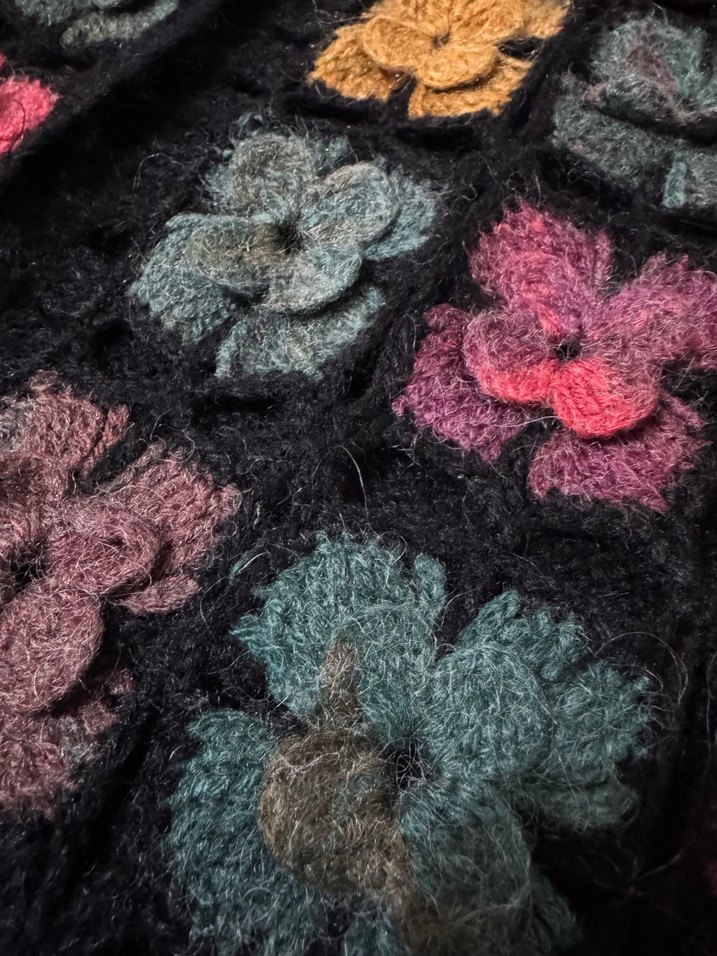 Renkli Örgü Uzun Yelek - Görsel 3