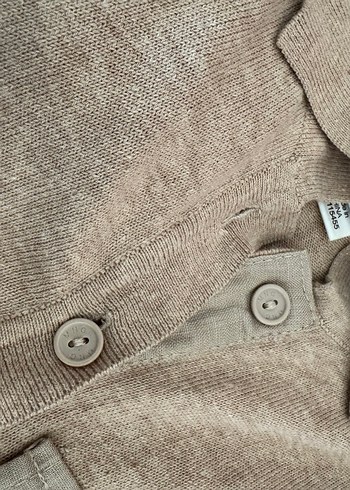 Bej Düğmeli mango Hırka - Görsel 3