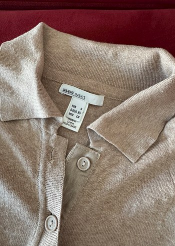 Bej Düğmeli mango Hırka - Görsel 2