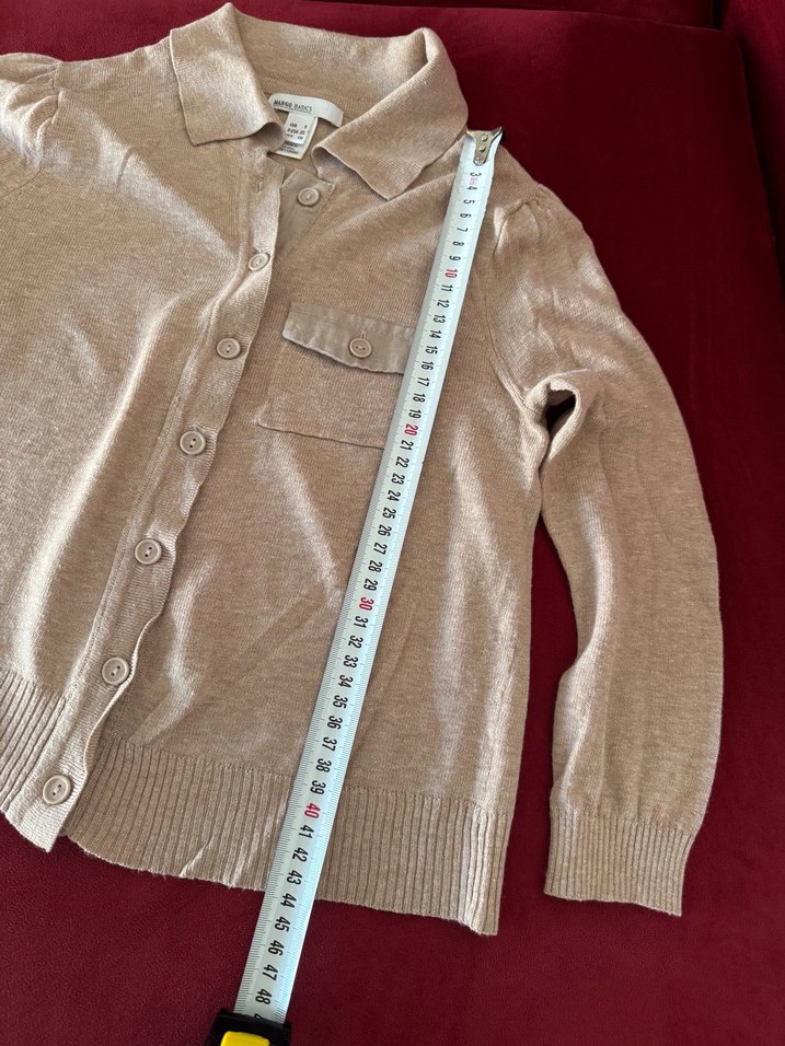 Bej Düğmeli mango Hırka - Görsel 4