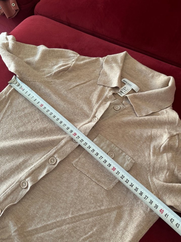 Bej Düğmeli mango Hırka - Görsel 5