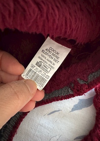 Çocuk Bere, Atkı ve Eldiven Seti - Görsel 5