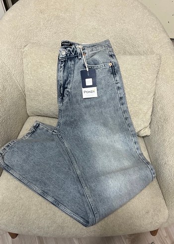 Gri Tie-Dye Kadın Denim Pantolon - Görsel 3