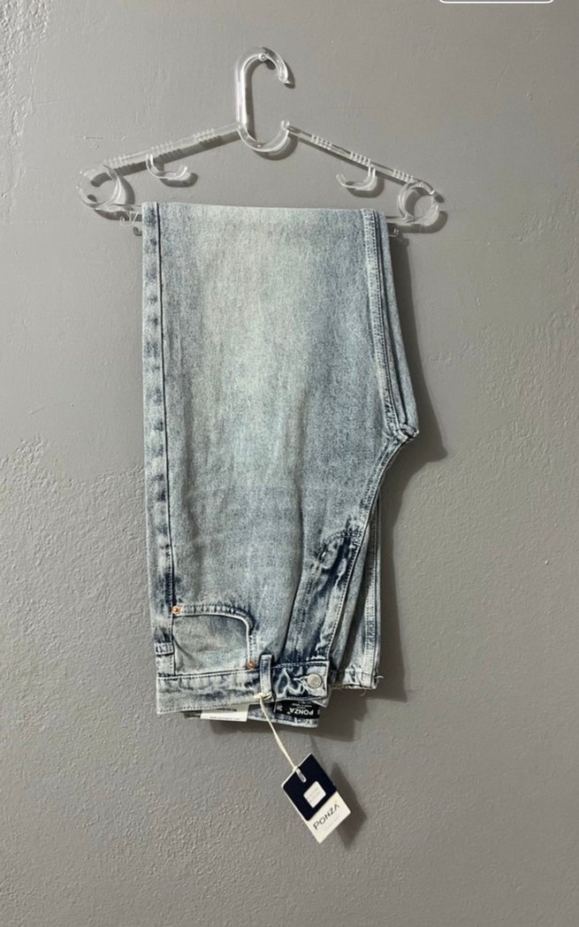 Gri Tie-Dye Kadın Denim Pantolon - Görsel 2
