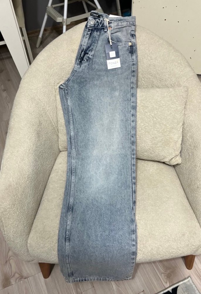 Gri Tie-Dye Kadın Denim Pantolon - Görsel 5