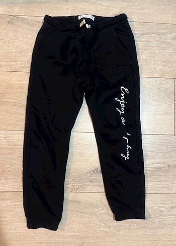 Zara Siyah Baskılı Rahat Kesim Çocuk Eşofman Altı