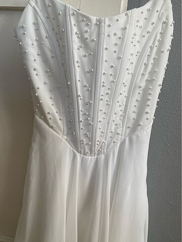 Beyaz  elbise - Görsel 6