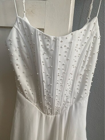Beyaz  elbise - Görsel 5