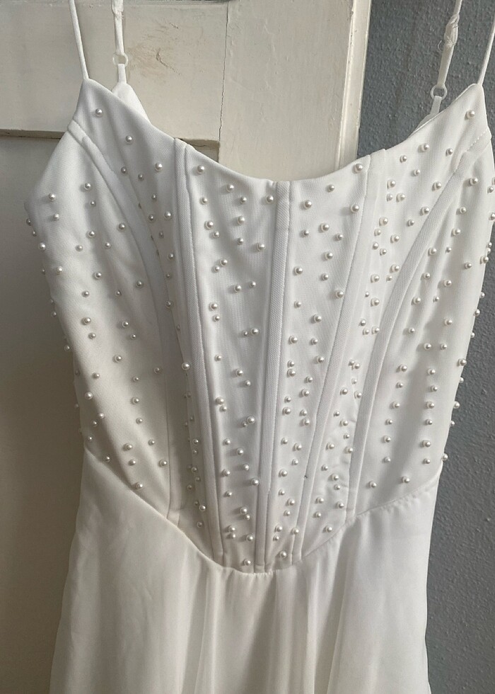 Beyaz  elbise - Görsel 5