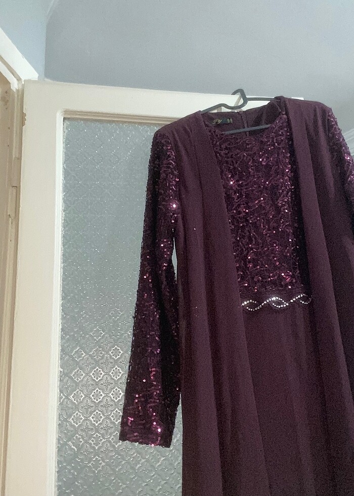 Kadın tesettür abiye elbisesi - Görsel 5