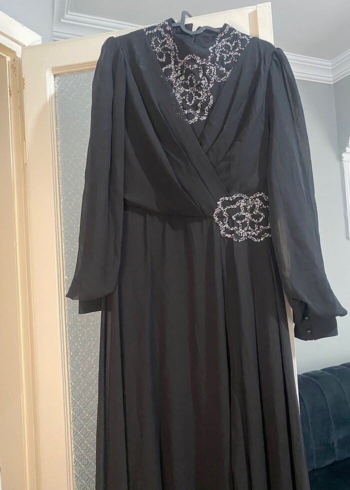 Kadın abiye önü taşlı detaylı - Görsel 4