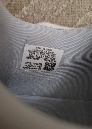 37 Beden beyaz Renk Reebok Beyaz Bağcıklı Kadın Spor Ayakkabı