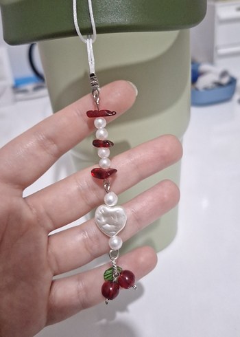 Kirazlı  Bohem Kadın Çanta Charm - Görsel 2