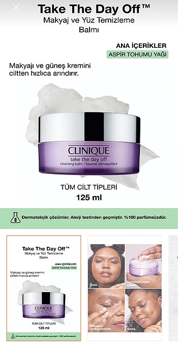 Clınıque take the day off makyaj ve yüz temizleme balmı