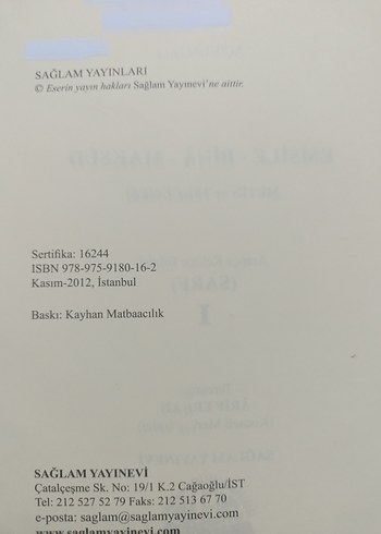 Beden Açıklamalı Emsile Bina Maksud Arapça Kitap