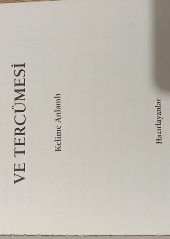 Beden Ömer Nesefi Akaidi ve Tercümesi Kelime Anlamlı
