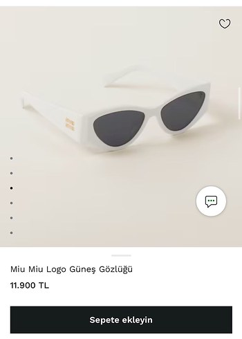 Miu Miu Miu Miu Beyaz Logo Güneş Gözlüğü
