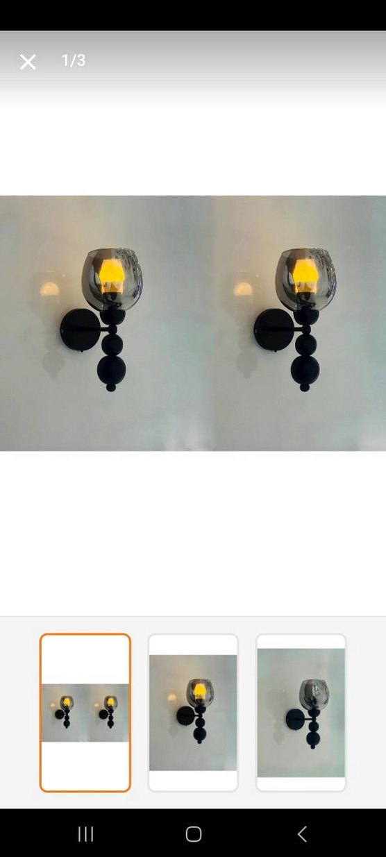 2'li füme camlı pilli aplik. - Görsel 2