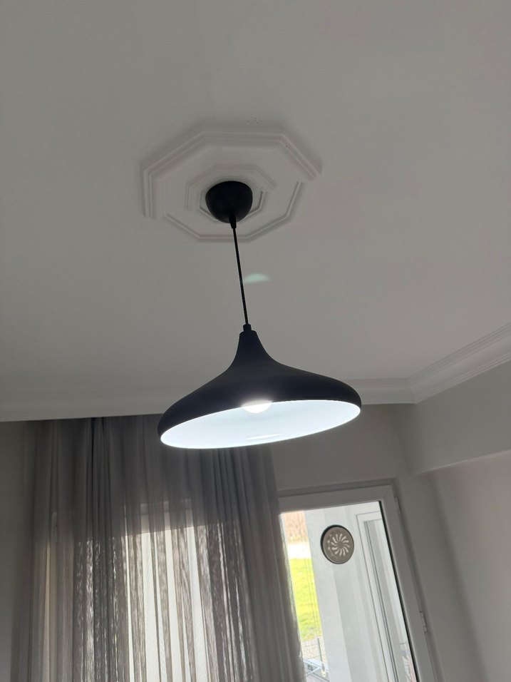 Siyah Modern Sarkıt Lamba - Görsel 2