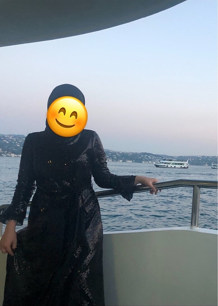 Tesettür abiye elbise uzun - Görsel 3