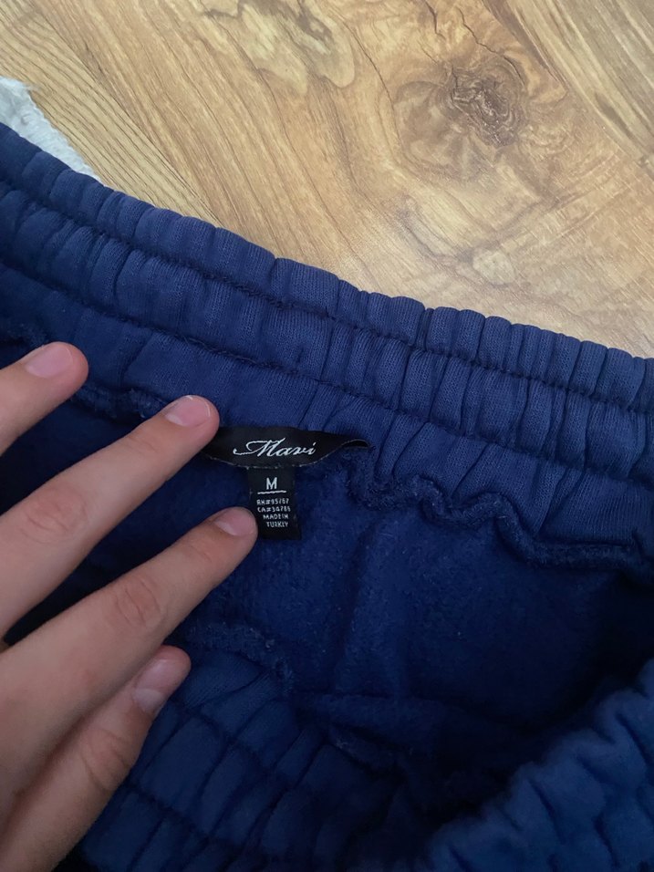 Kadın Mavi Rahat Kesim Eşofman Altı - Görsel 4