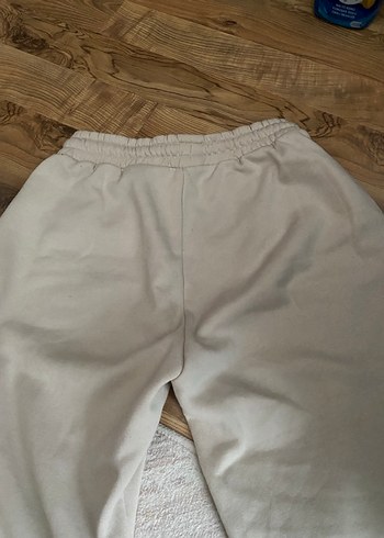 Bej Rahat Kesim Kadın Keten Eşofman Altı - Görsel 3