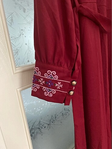 48 Beden bordo Renk Elbise