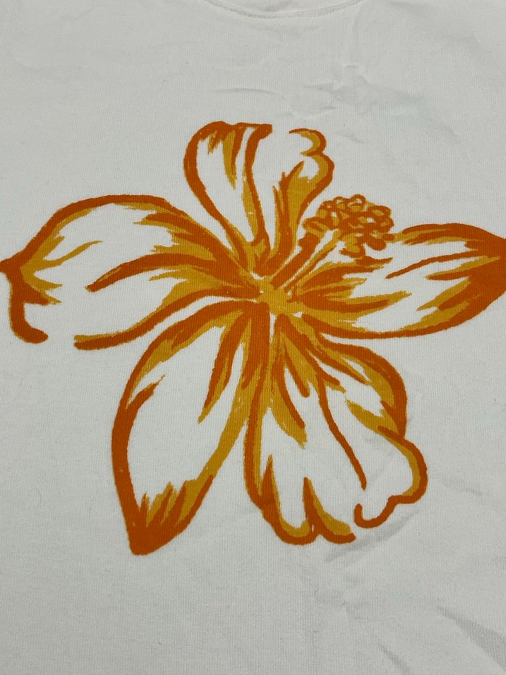 Beyaz Baskılı Kadın Tişört - Görsel 2