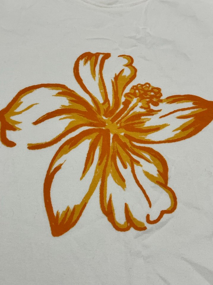 Beyaz Baskılı Kadın Tişört - Görsel 4