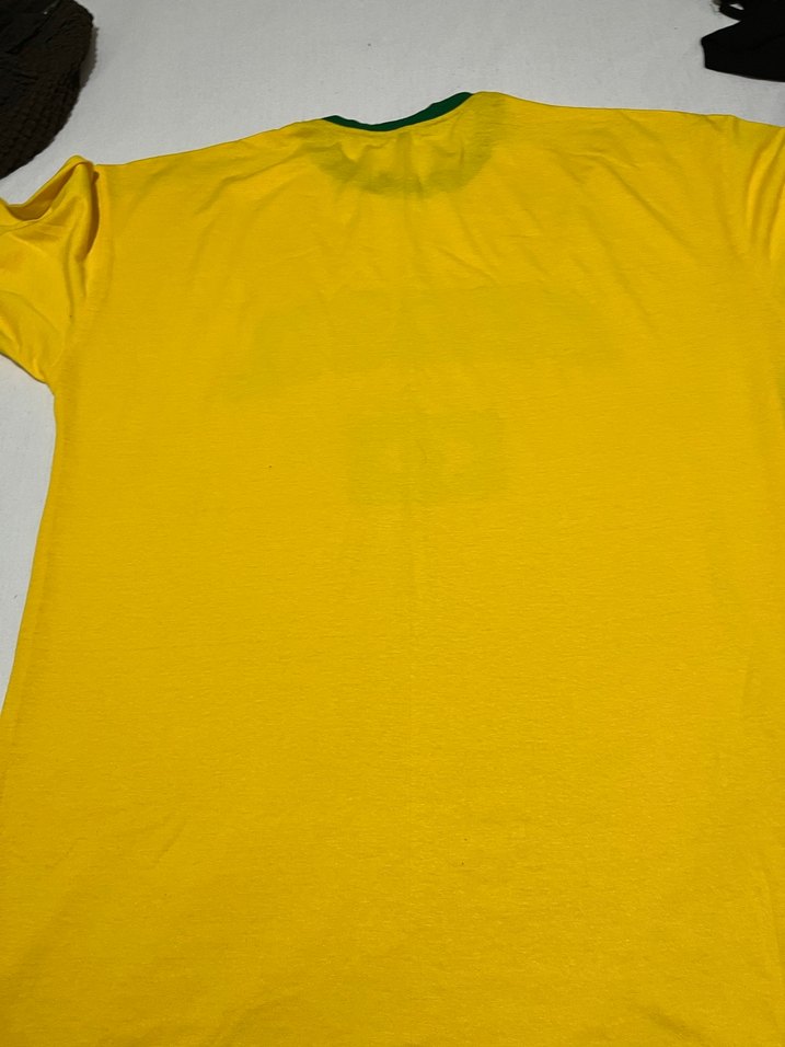 Sarı Brasil Baskılı Kısa Kollu Spor Tişört - Görsel 3