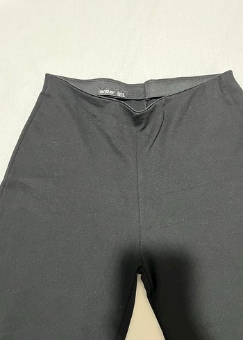 Siyah Kadın Midi İspanyol Paça Pantolon - Görsel 2