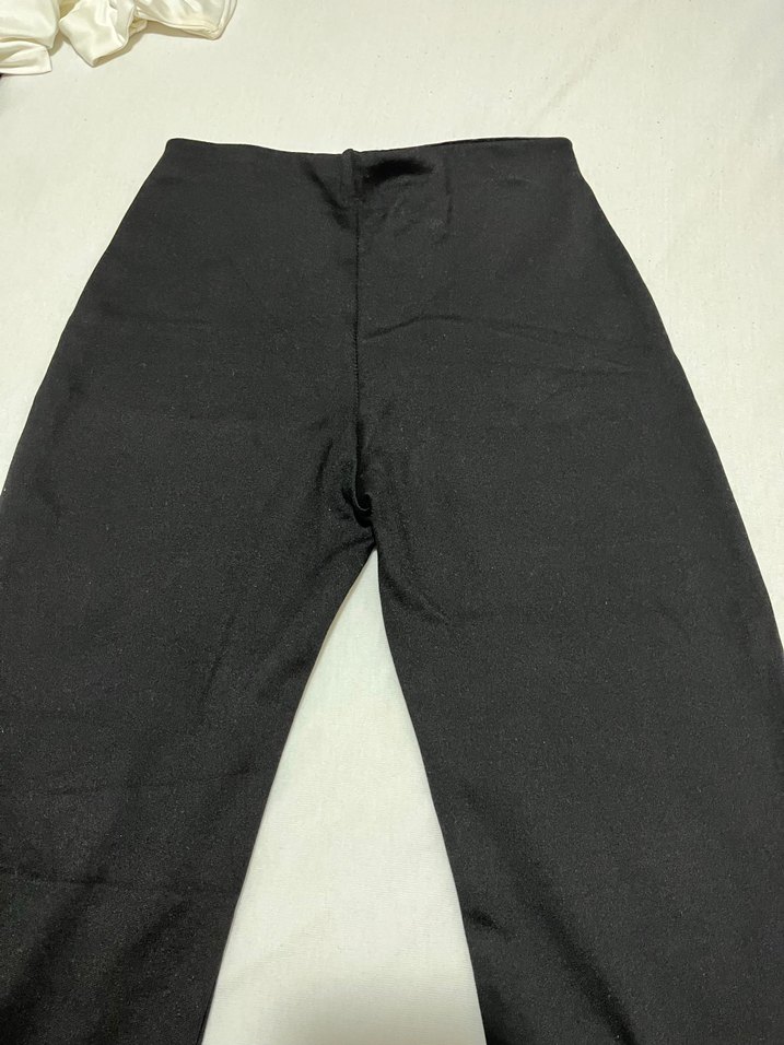 Siyah Kadın Midi İspanyol Paça Pantolon - Görsel 3