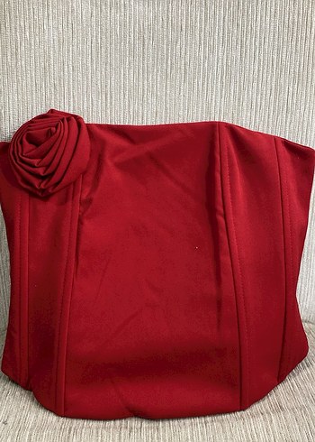 Kırmızı Bağcıklı Mini Bustiyer - Görsel 2