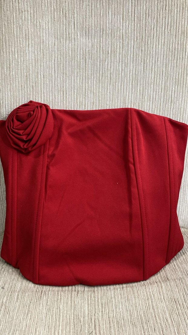 Kırmızı Bağcıklı Mini Bustiyer - Görsel 2