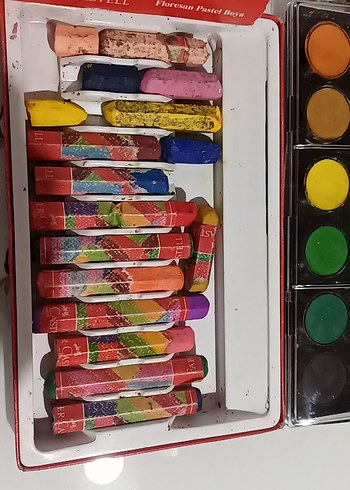 Beden Renk Faber 12 Pastel, Dong-A Floresan Pastel , Faber 12 sulu boya .