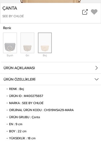 See By Chloe Chloe askılı çanta