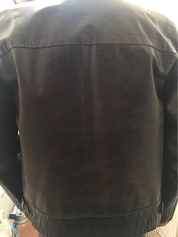 Deri erkek mont - Görsel 5