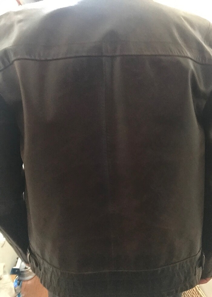 Deri erkek mont - Görsel 5