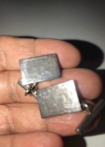 Minimalist gümüş Kol Düğmesi - Görsel 4